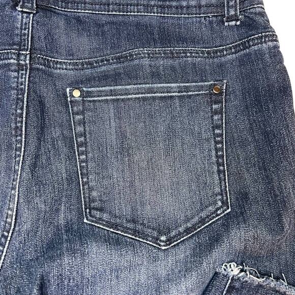 Fabulously Slimming by Chico's Mid Rise Straight Jeans Raw Hem Sz 00 Small - Picture 7 of 13